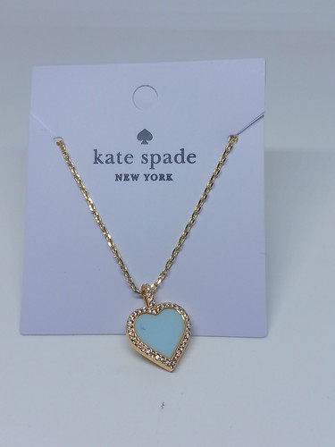 Kate spade blue heart necklace - blue,