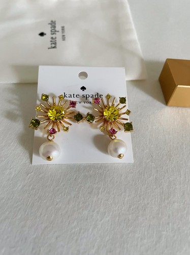 Kate spade gold tone - spade, floral